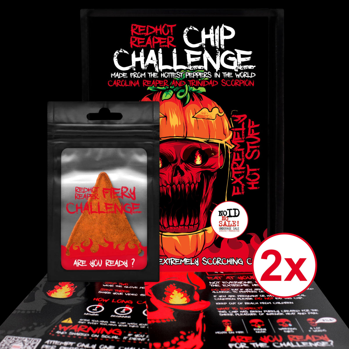 Chip break detail from Red Hot Reaper emphasizes rugged bite and spice.