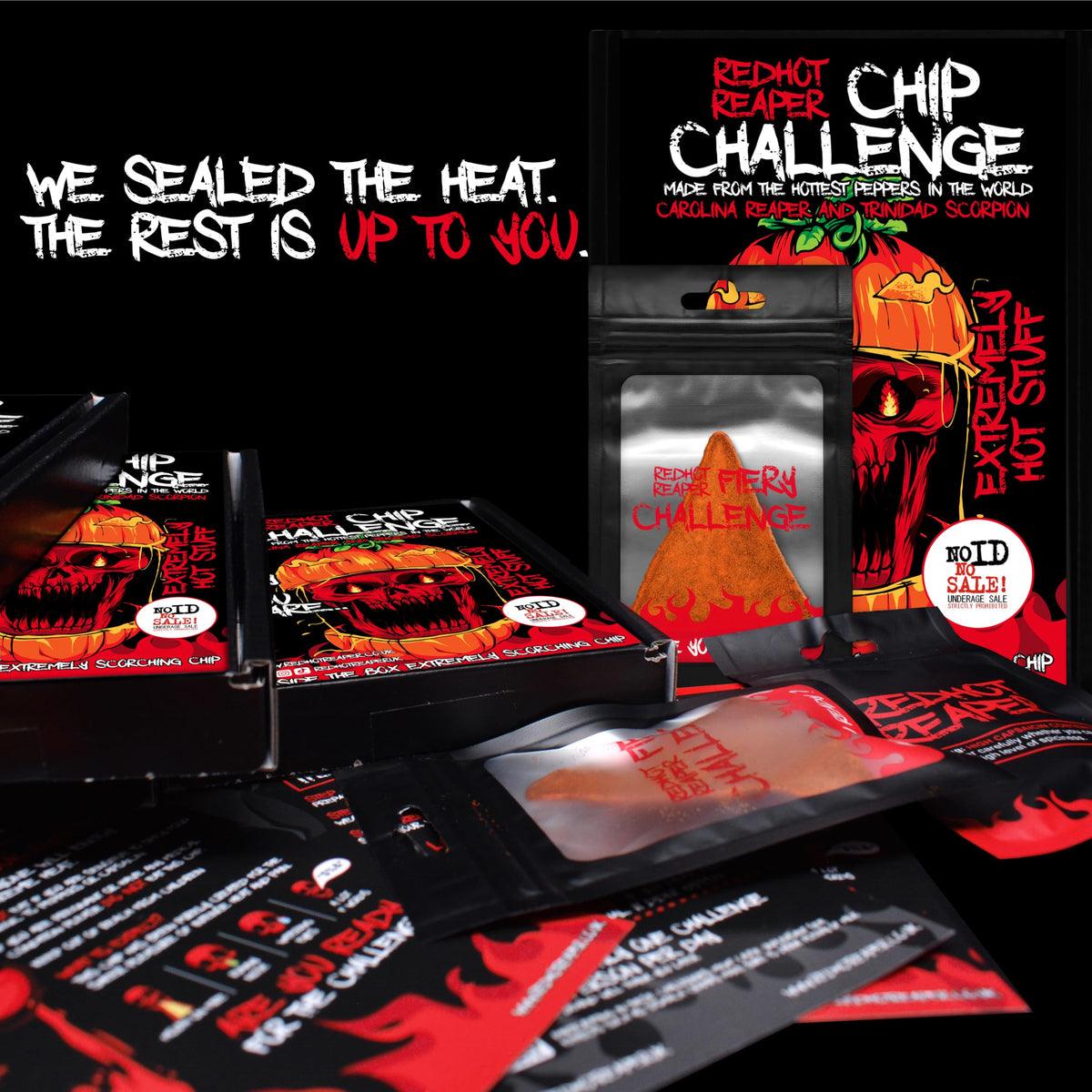 Glove included with Red Hot Reaper for safe handling during challenges.