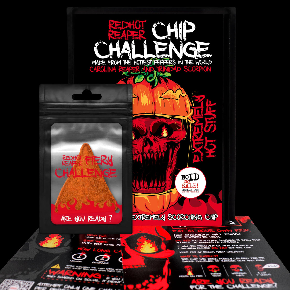 Red Hot Reaper bite moment ideal for viral challenge videos