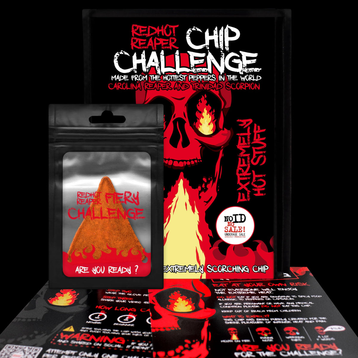 Red Hot Reaper challenge setup inviting viewers to try safely.