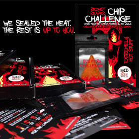 Red Hot Reaper chip on plate highlighting texture and portion.