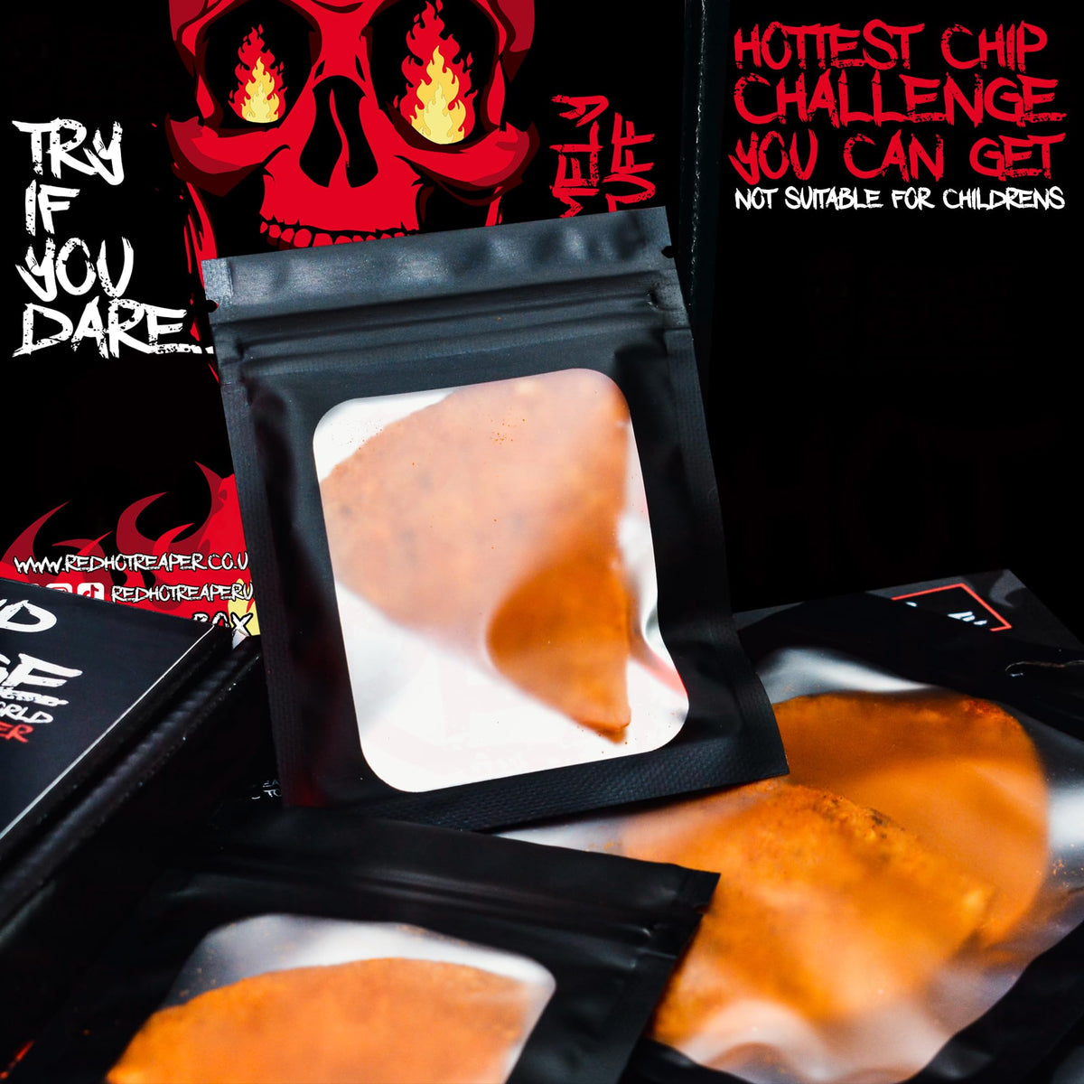 Red Hot Reaper packaging shows authentic labeling for safe handling.