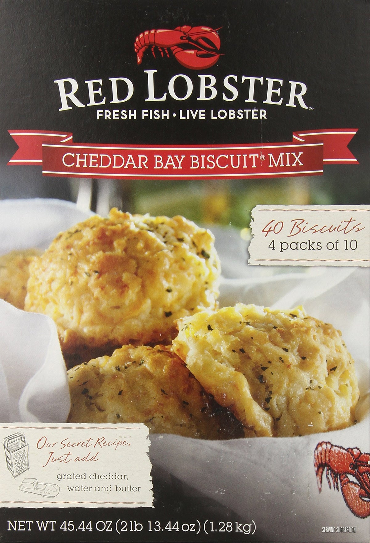 Red Lobster Cheddar Bay Biscuit Mix packaging ready for quick family baking