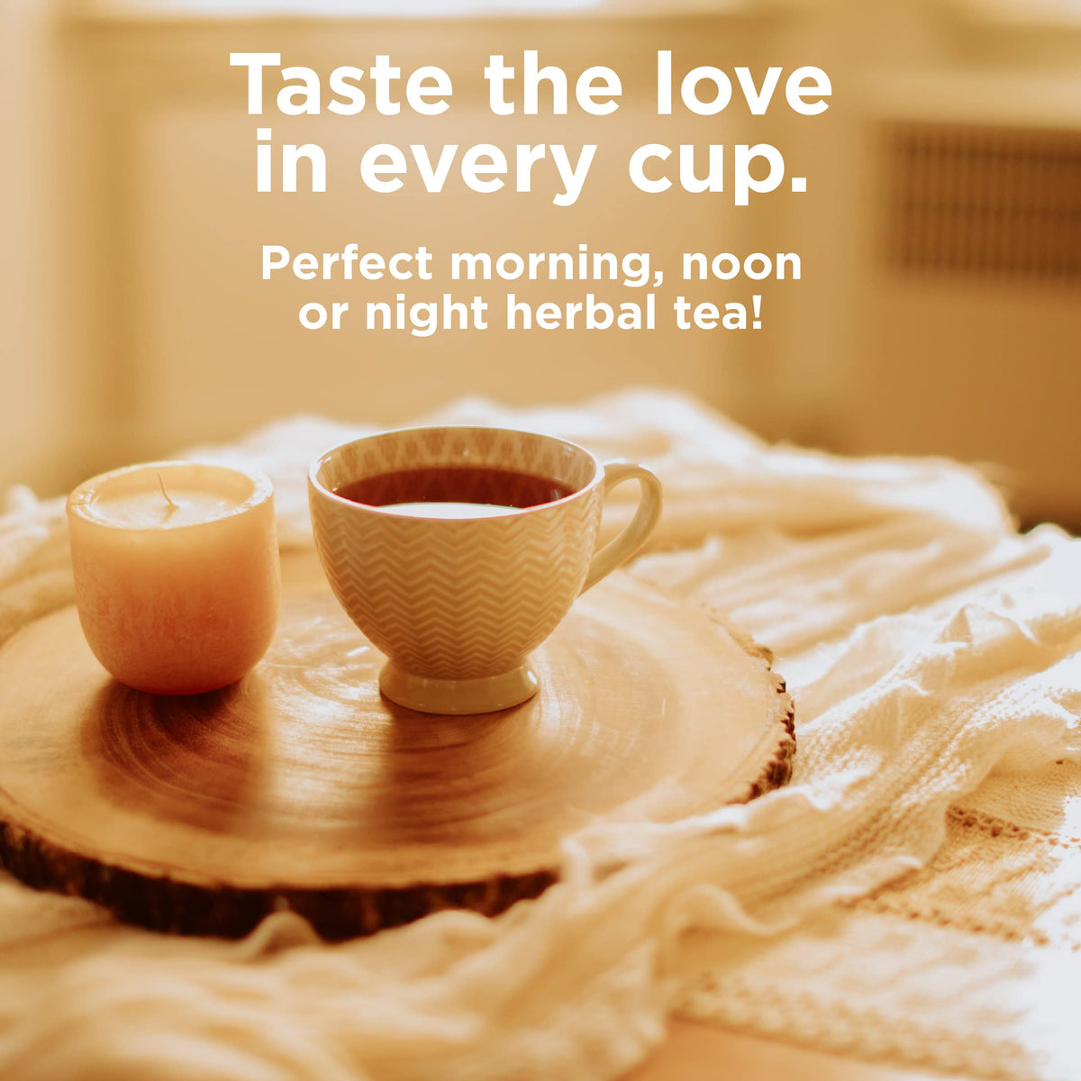 Red Rose decaf K-Cups in a cup ready to sip