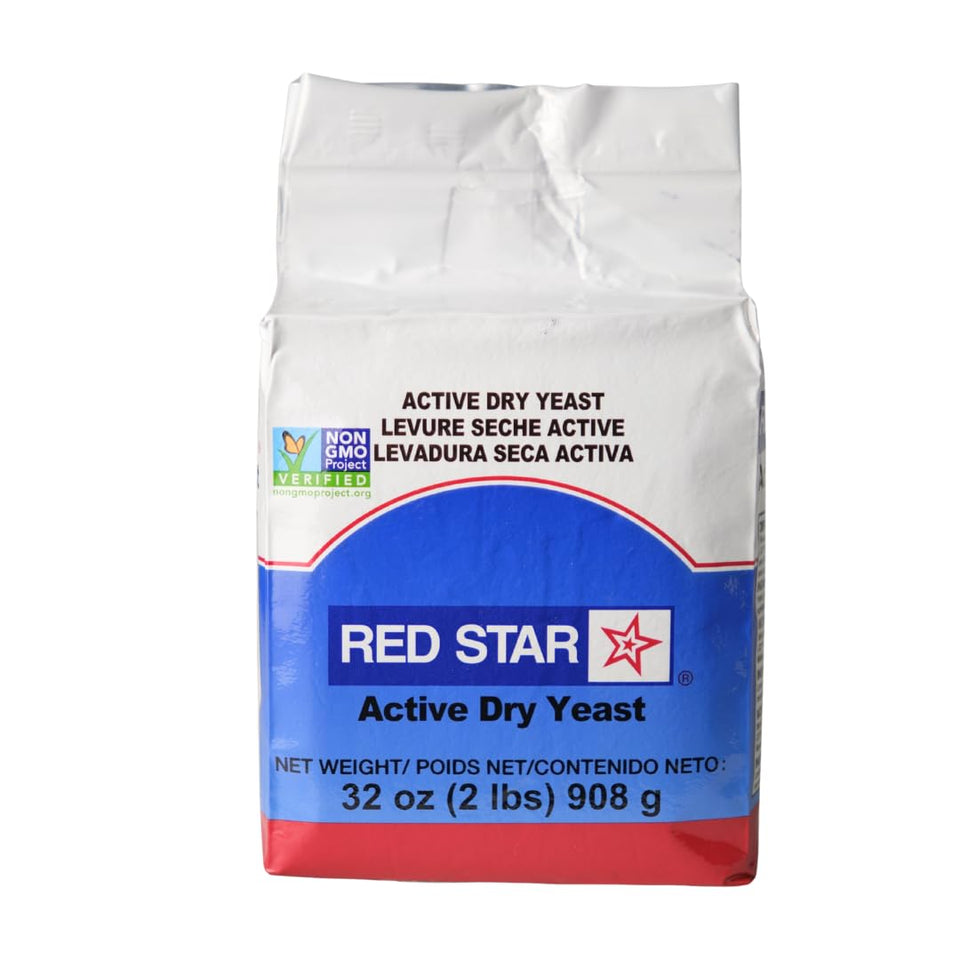 Red Star Active Dry Yeast 2 lb pack front view for dependable bread rising