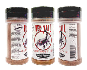 Red Tail Scorpion chili powder cooking dish – sprinkle for heat.