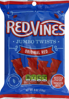 Red Vines Black Licorice twist bag offering bold, distinct flavor for snacking.