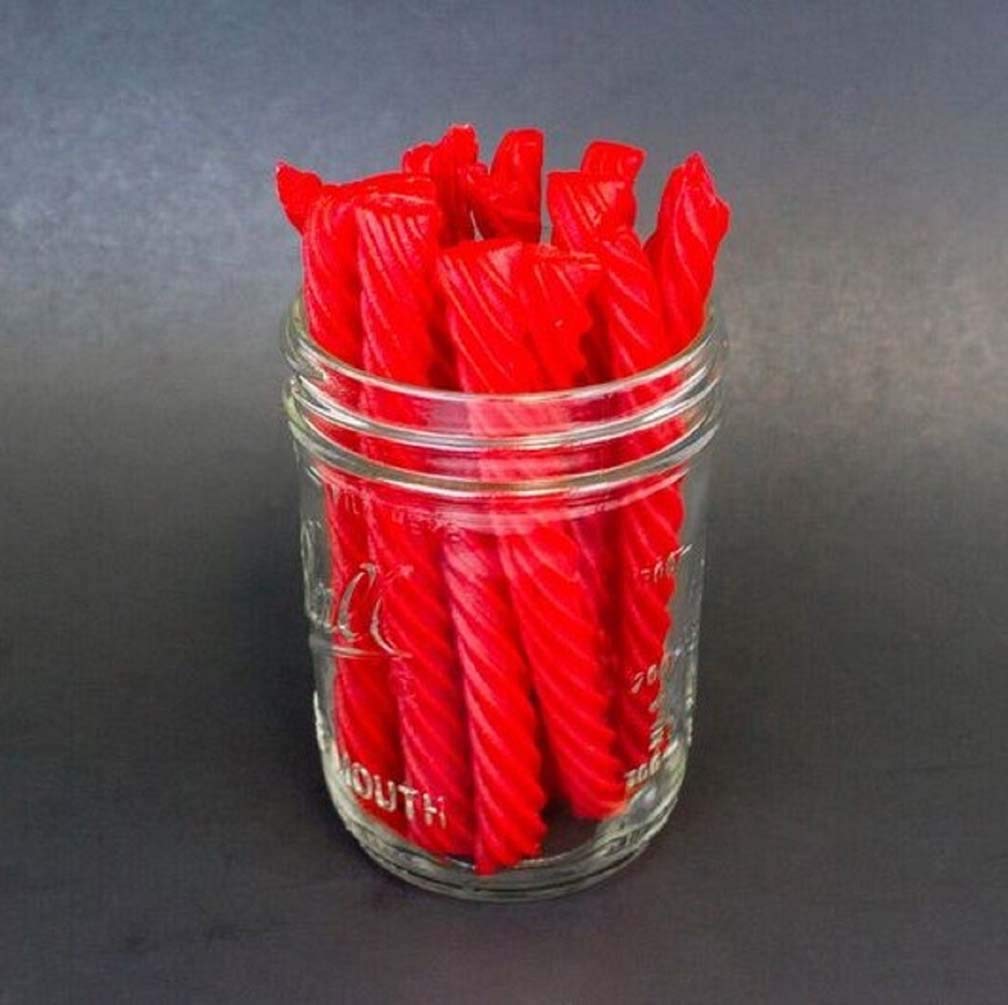 Red Vines twists paired with popcorn for a movie-night treat.