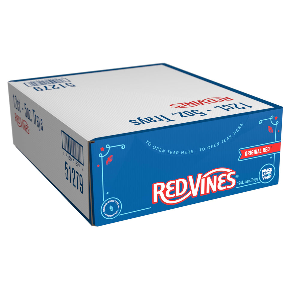 Red Vines Original Red Licorice Twists tray ready for sharing at events.