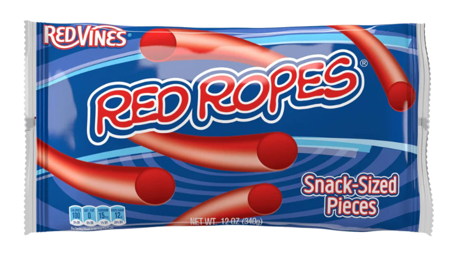 Red Vines Red Ropes 14oz bag shows vibrant red color, ideal for sharing