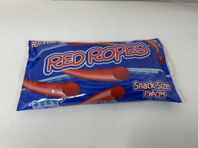Closeup of Red Vines Red Ropes twists with glossy surface