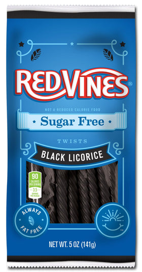 Red Vines sugar-free black licorice bag 5 oz for convenient snacking