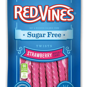 Red Vines Sugar Free Strawberry Twists in a resealable bag for on-the-go snacking.