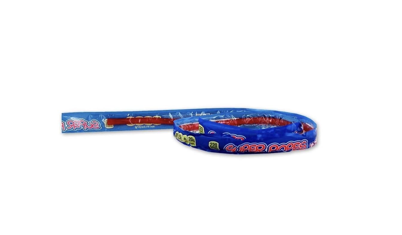 Super Ropes Box Red Vines Super Ropes 34 Inch Individually Wrapped Rope 2oz 15 Pack ...