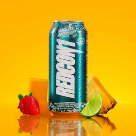 REDCON1 Baja Bomb label highlighting Alpha GPC and caffeine.