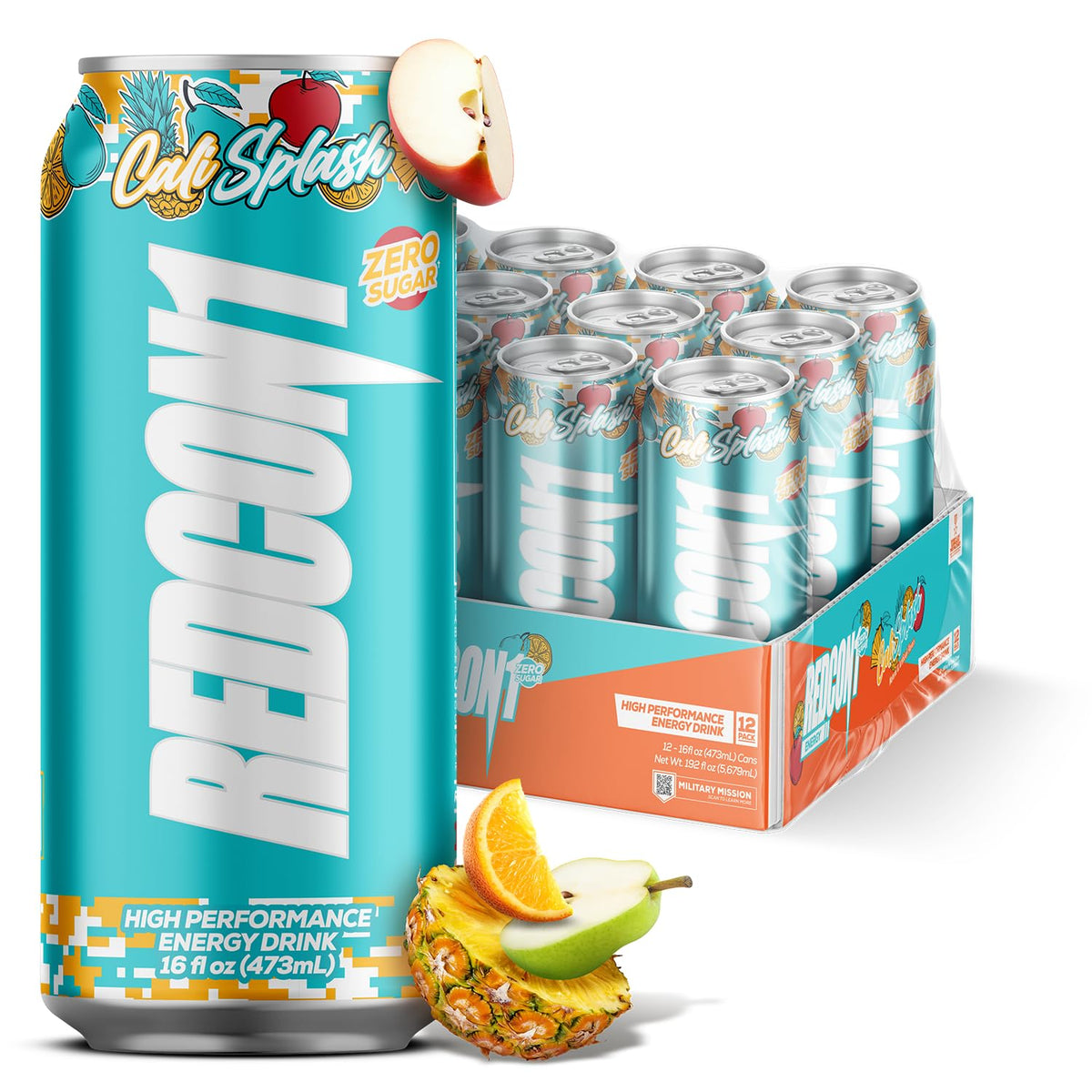 REDCON1 Energy Cali Splash can delivers crisp energy for focus and mood support.
