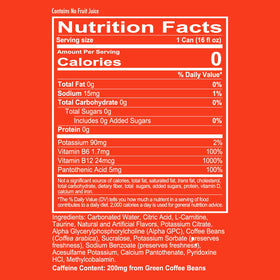 RedCon1 energy drink bottle label close‑up highlights science‑backed ingredients.