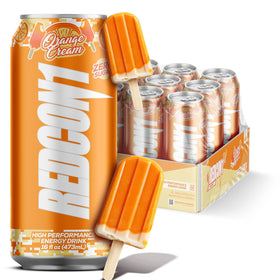 REDCON1 Energy Orange Cream can, crisp energy with zero sugar.