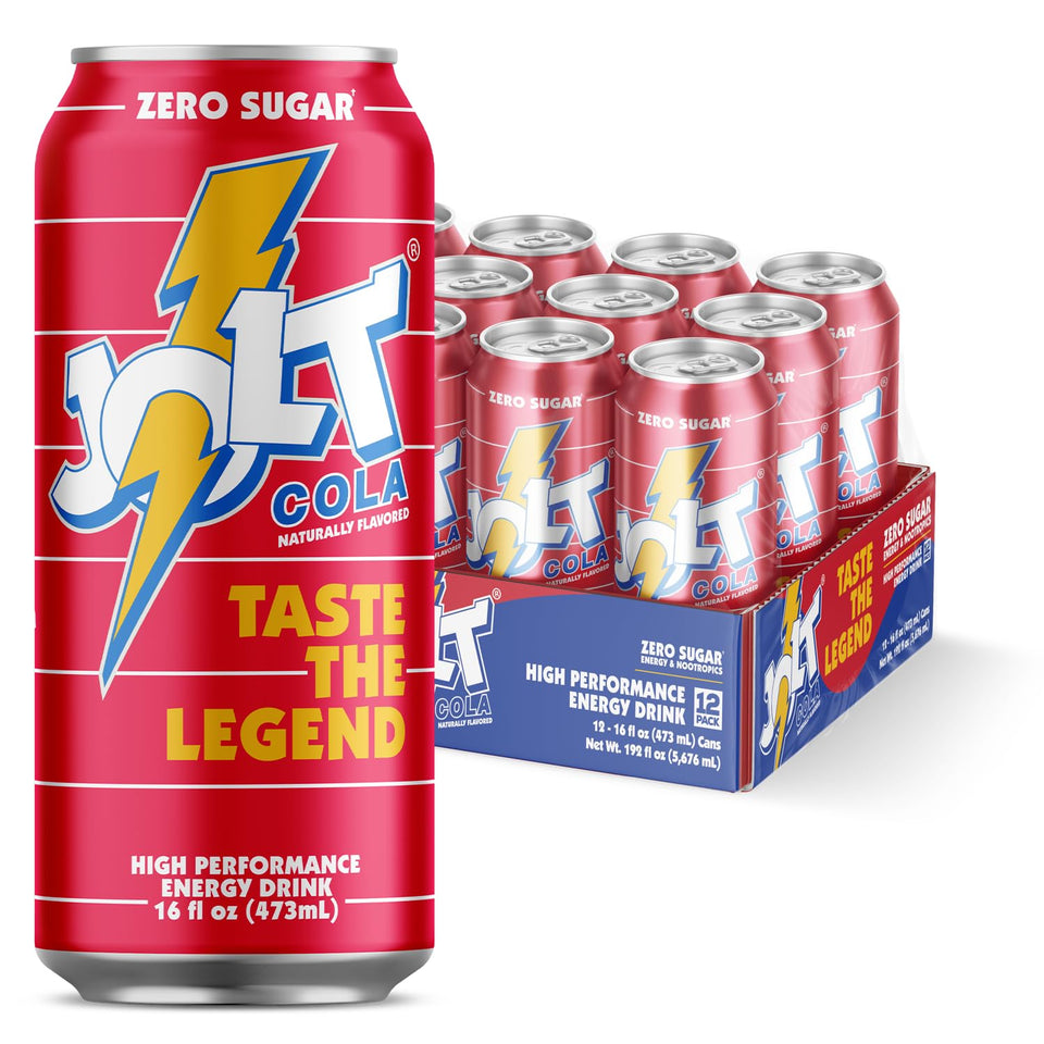 Redcon1 JOLT Cola Energy Drink can front showing zero sugar energy boost