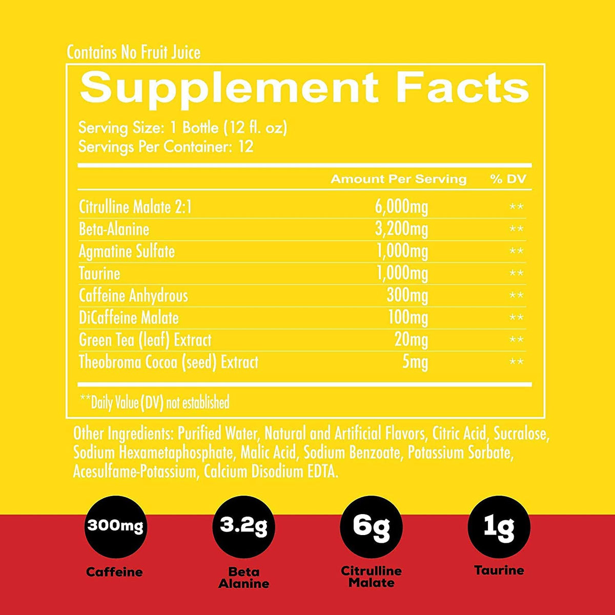Redcon1 Total War Tiger's Blood label front highlighting stimulant and amino benefits