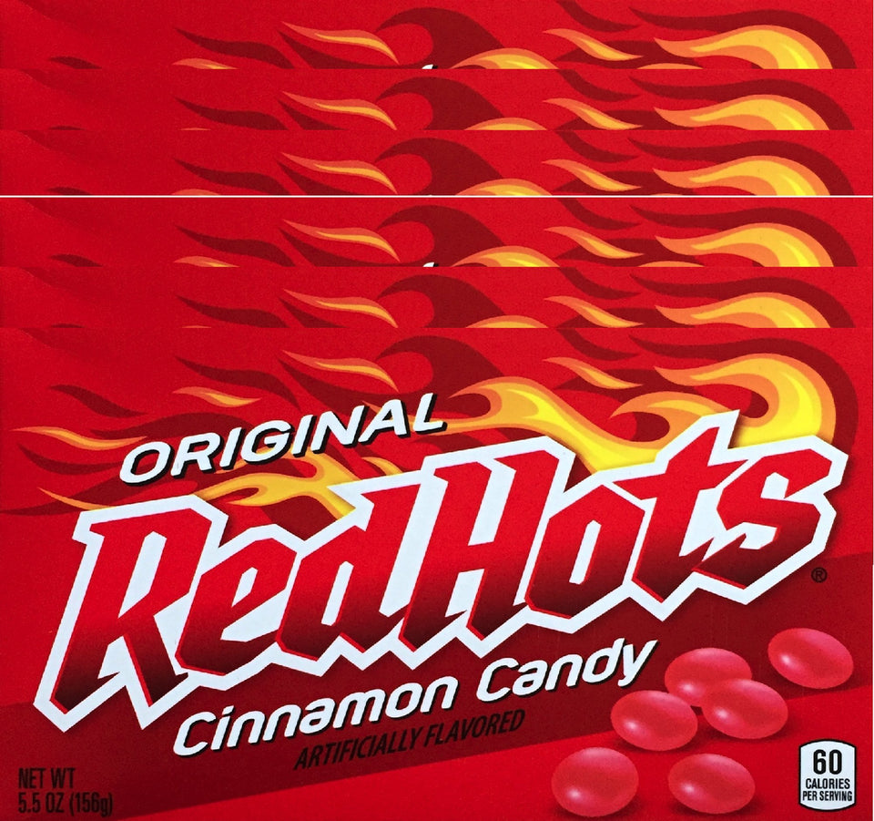 Original Red Hots theater box cinnamon candy with bold flavor for movie night and sharing