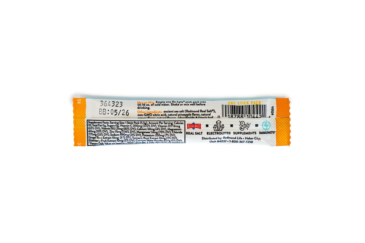 Redmond Immunity stick packaging with flavors, kid-friendly option.