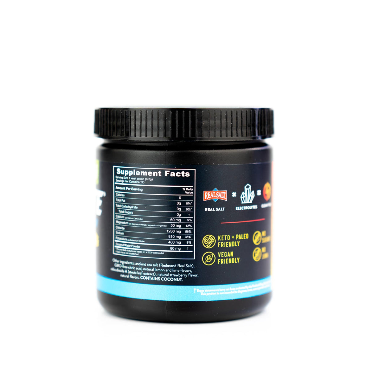 Redmond Re-Lyte scoop with powder convenient for quick mixing.