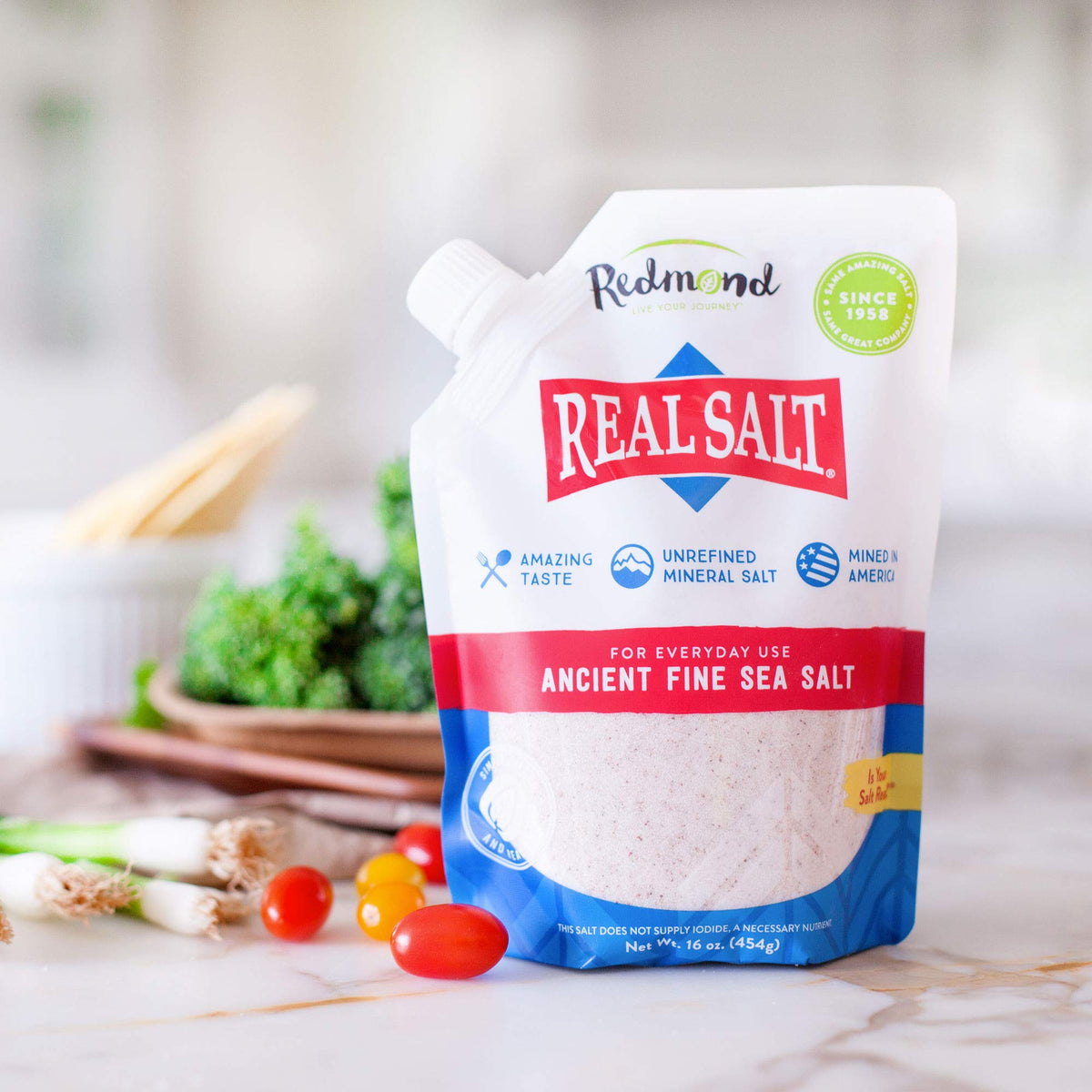 Redmond Real Salt grain detail highlighting natural mineral texture for cooking.