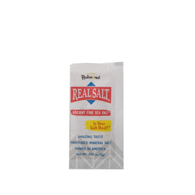 Redmond Real Salt single-serve packet packaging for easy on-the-go seasoning.