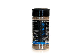 Close-up of salt grains showing espresso and cocoa notes in this robust seasoning.