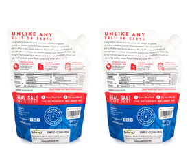 REDMOND Real Sea Salt 2-pack pouch for convenient refilling and travel.