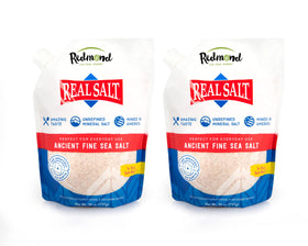 REDMOND Real Sea Salt fine-grain pouch for everyday seasoning and consistent flavor.