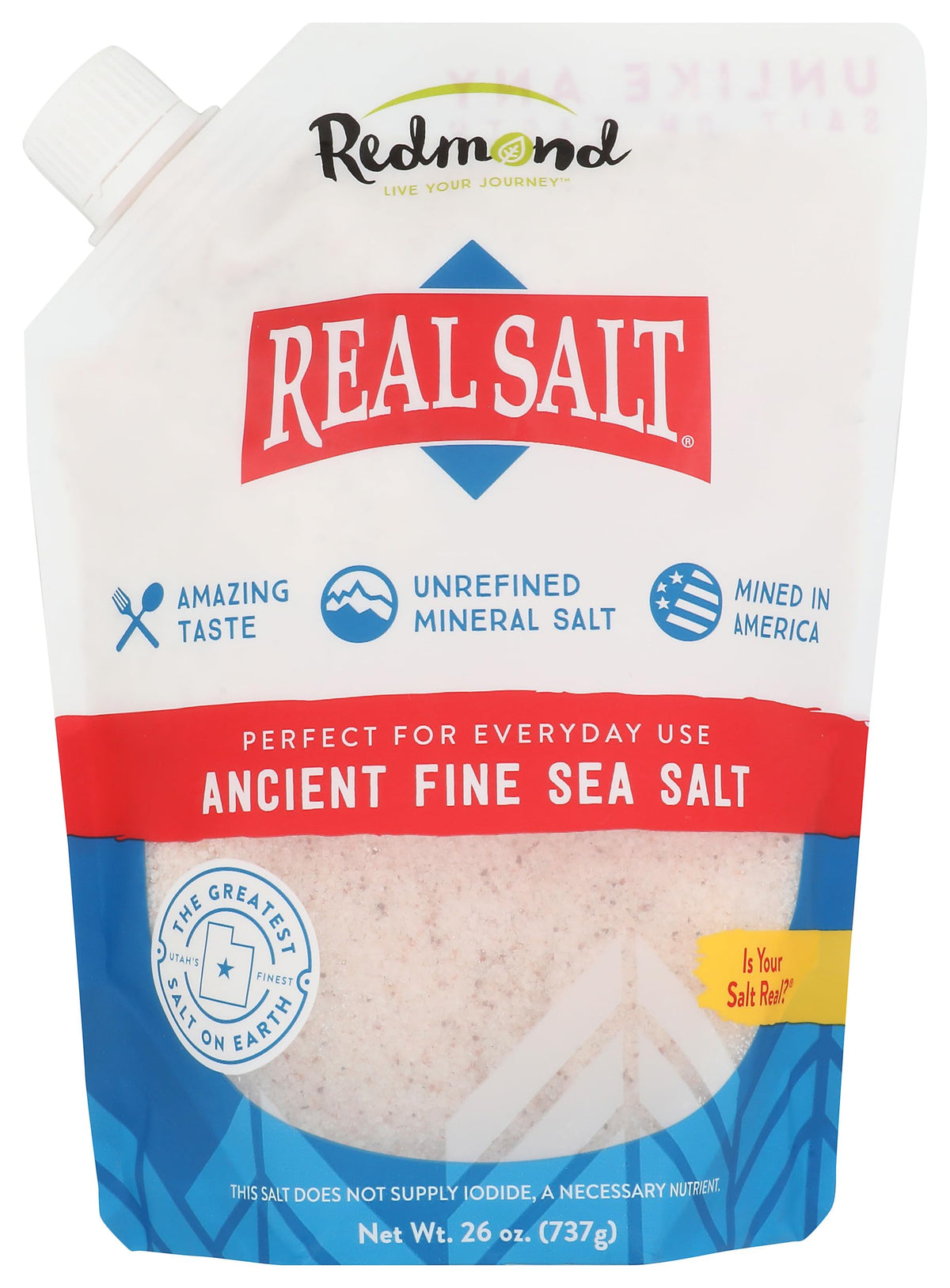 Kitchen scene showing seasoning vegetables with REDMOND Real Sea Salt.