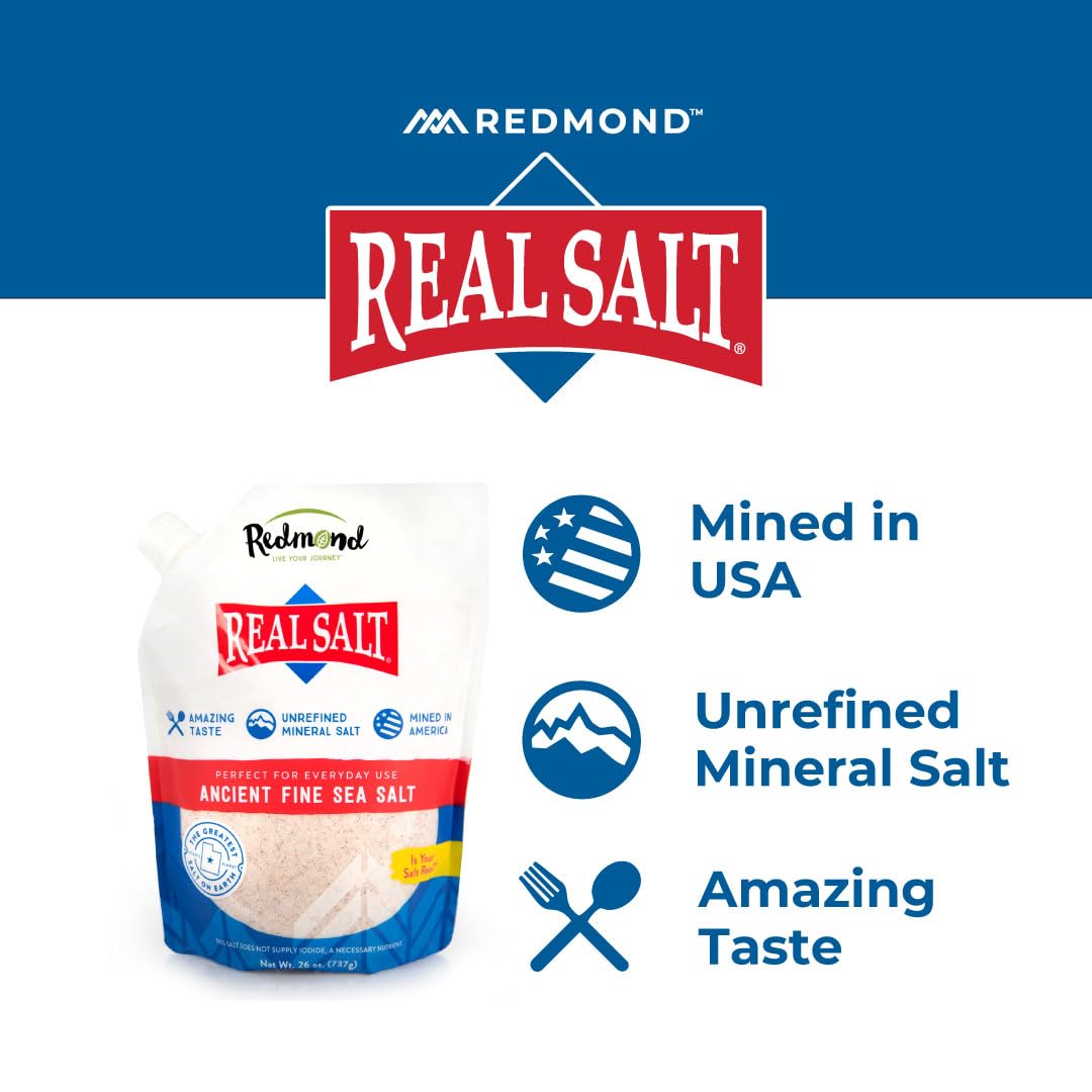 Real Sea Salt with trace minerals; unrefined and additive-free.