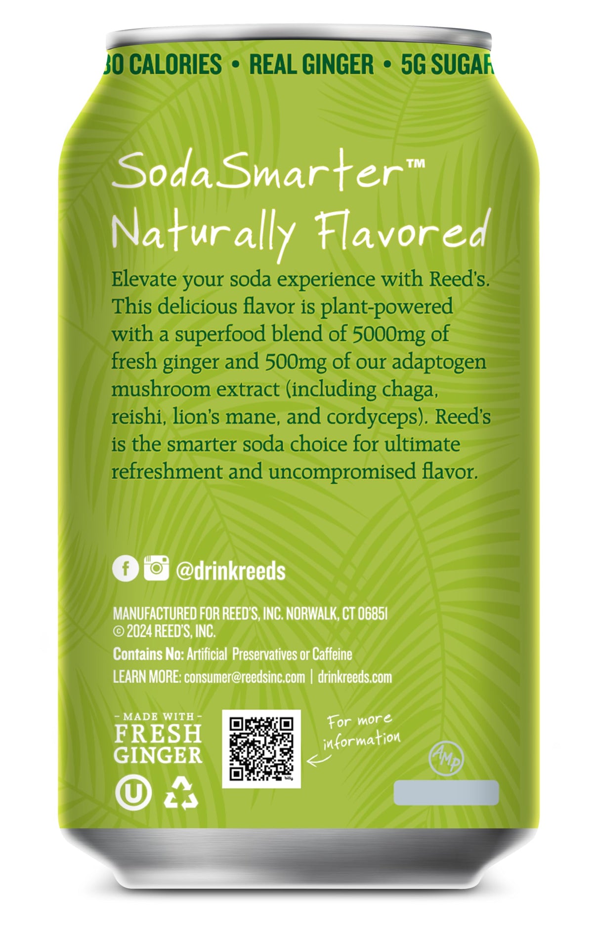 Reed's Ginger Lemongrass 12-pack display for convenient refreshment.