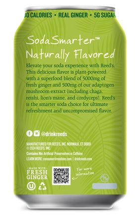 Reed's Ginger Lemongrass 12-pack display for convenient refreshment.
