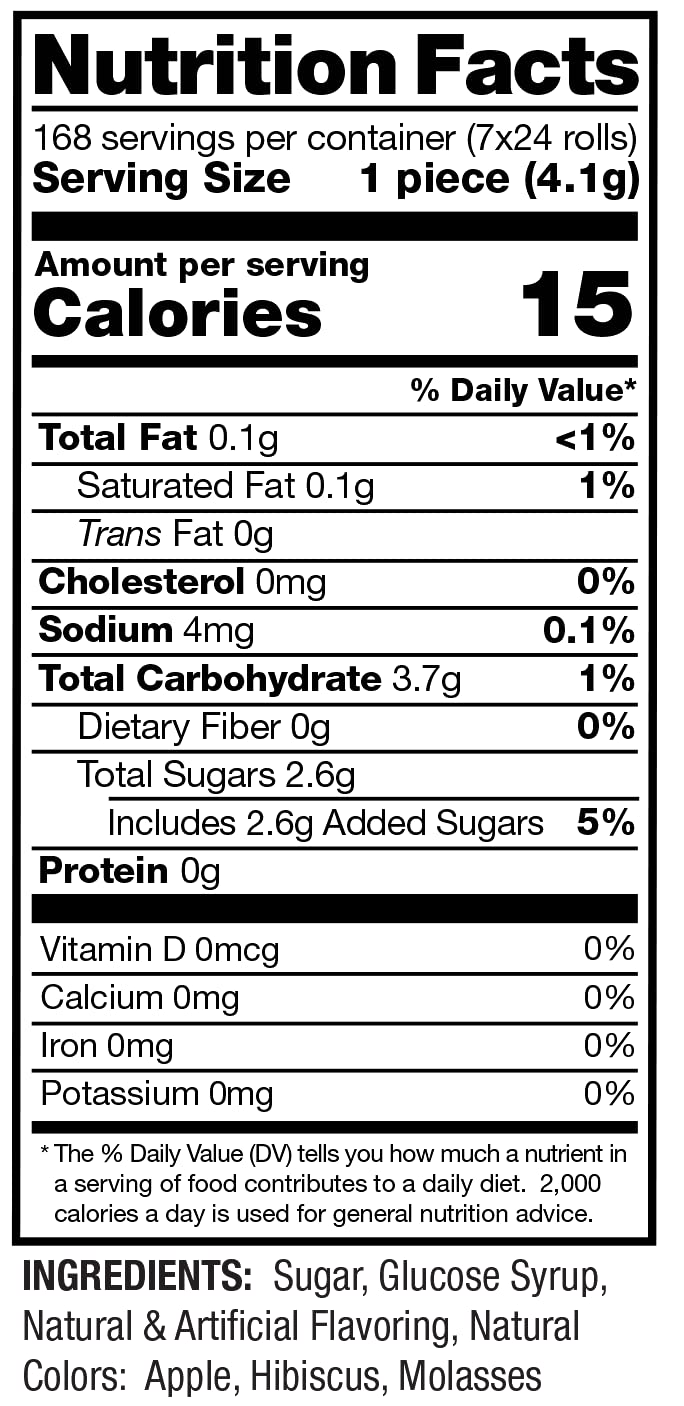 Reed's Root Beer Candy Rolls box back highlights all-natural ingredients.