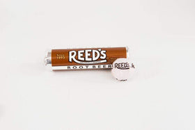 Reed's Root Beer Candy Rolls wrapper detail shows authentic branding and quality.