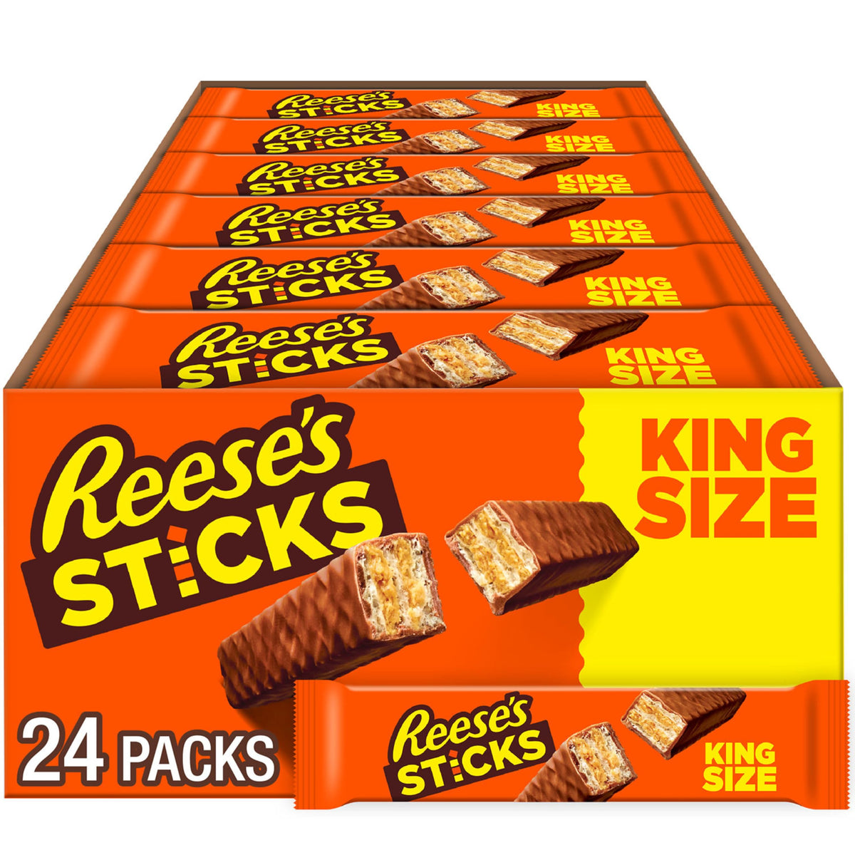 REESE'S STICKS king size pack front view, ideal for bulk gifting and celebrations.