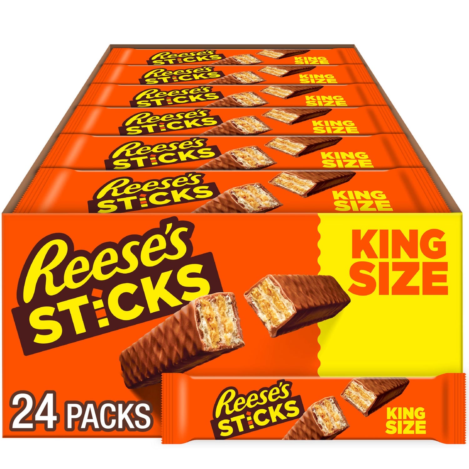 REESE'S STICKS king size pack front view, ideal for bulk gifting and celebrations.