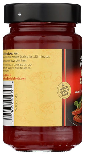 Reese Gourmet Ham Glaze jar closeup showing sweet and tangy notes