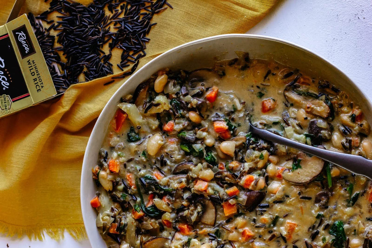 Reese Minnesota Wild Rice ingredients image; all natural, non-GMO, kosher.