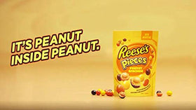 Reese Pieces milk chocolate shell covers peanut center for a bite-sized treat.