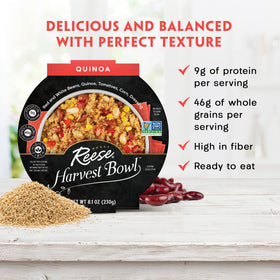Reese Quinoa Harvest Bowl with corn, ideal for quick lunches.