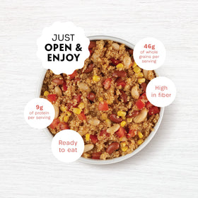 Reese Quinoa Harvest Bowl with tomatoes, fiber-packed and satisfying.