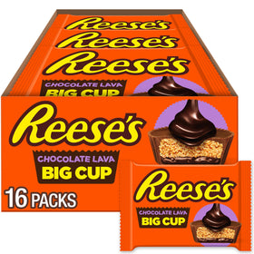 REESE'S Big Cup lava packs front, ideal for quick on-the-go snacking.