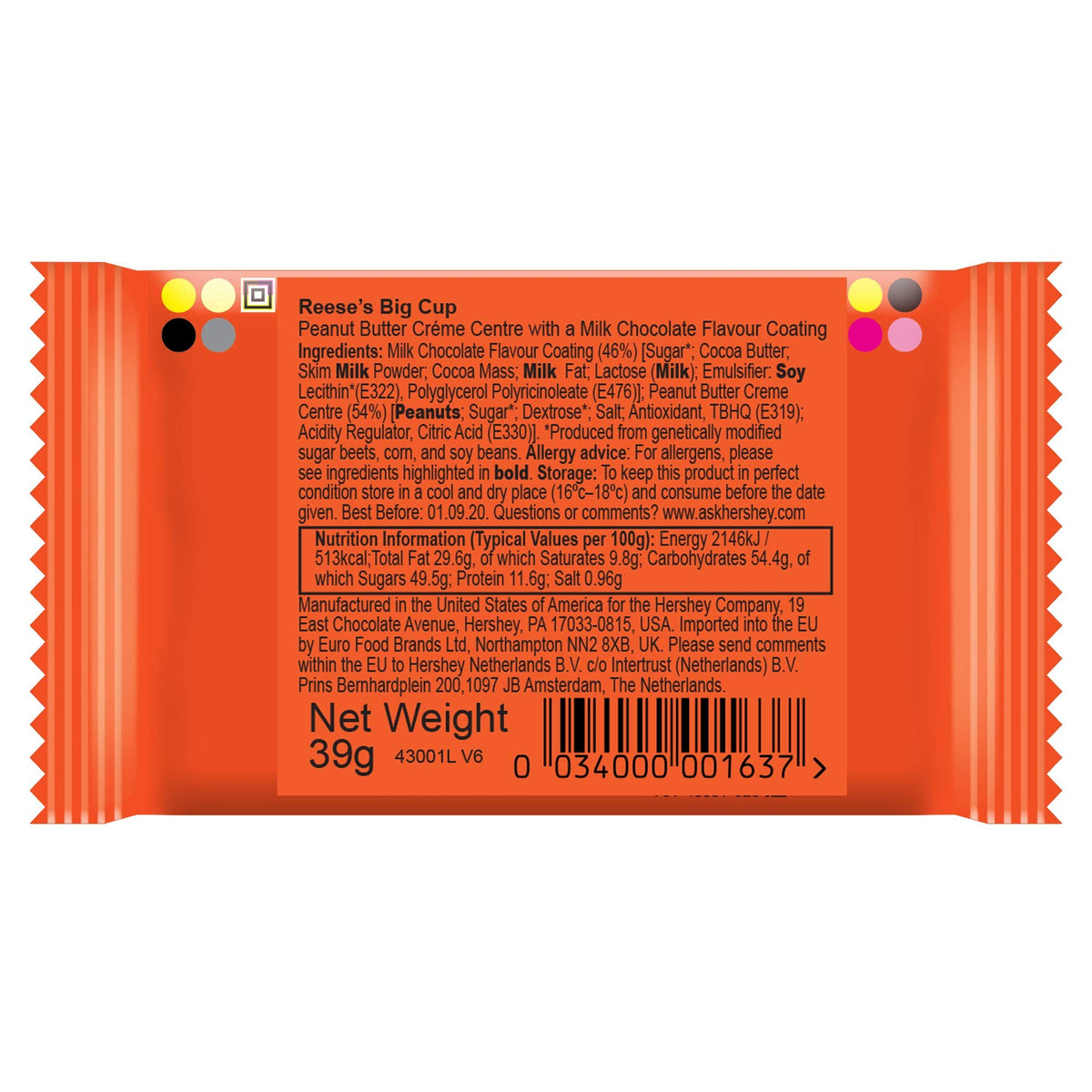 Packaging close-up showing carton and wrappers for restocking.