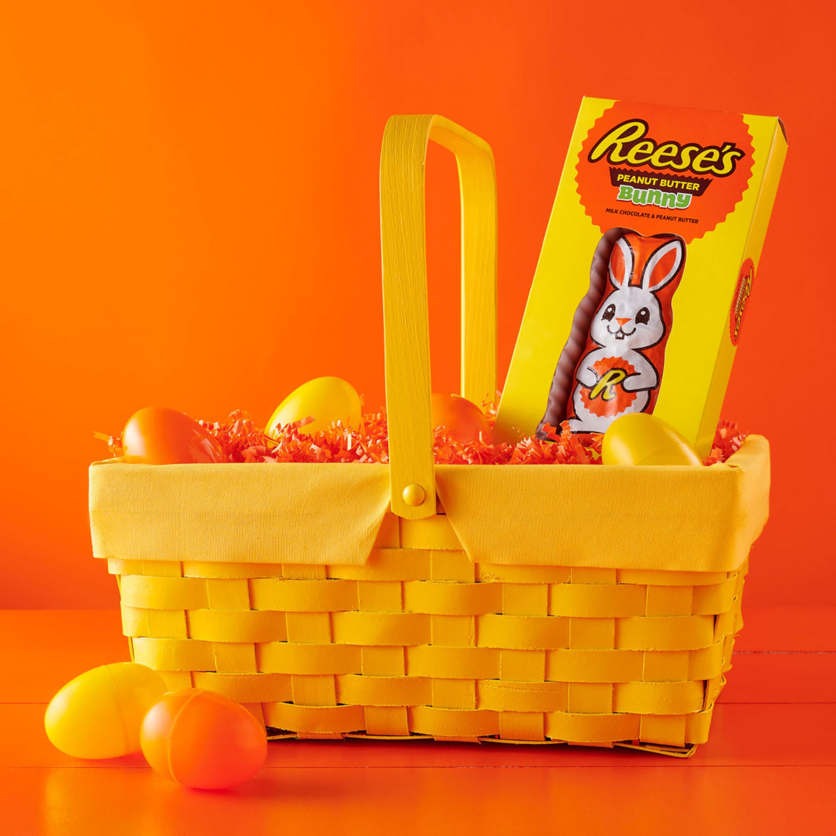 Reese's bunny candy as a festive centerpiece or table decoration