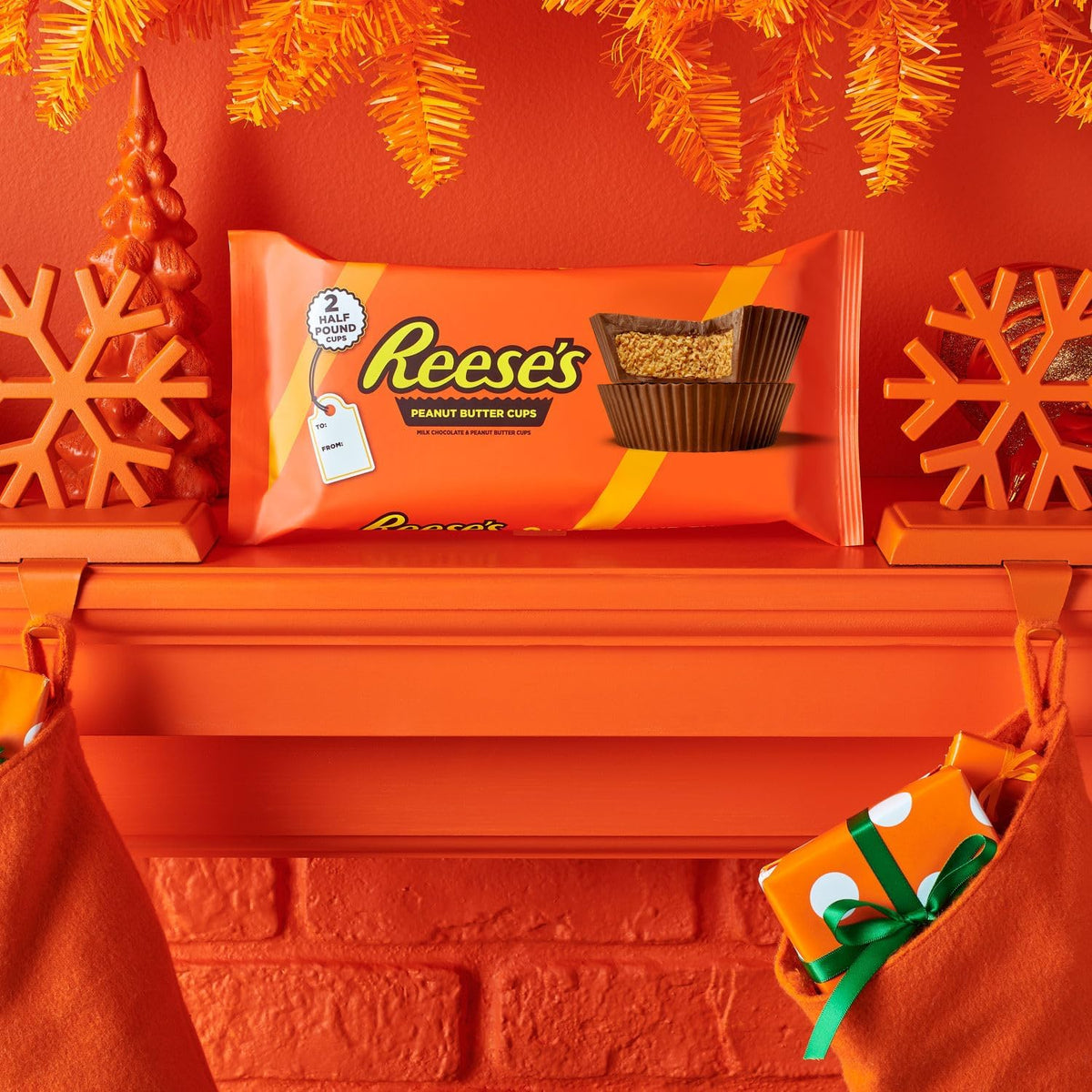 Reese's cups in lunchbox, convenient midday treat.