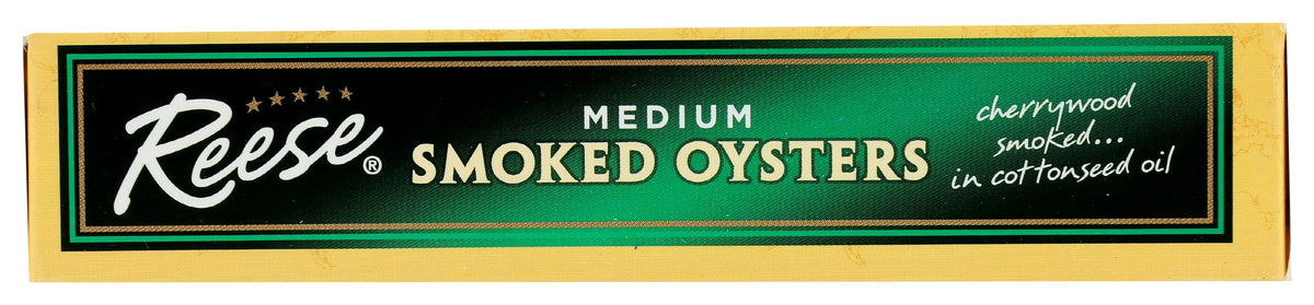 Reese smoked oysters with cottonseed oil pour adds flavor